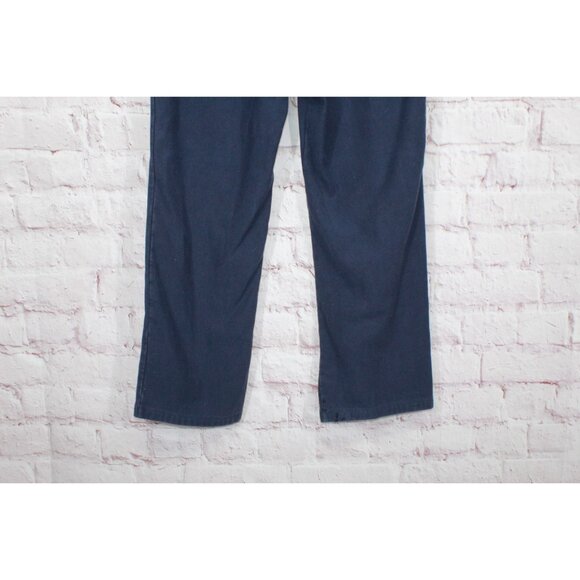 LL Bean Perfect Fit Pants Fleece Backed Straight Leg Classic Navy M Pet - Picture 6 of 11